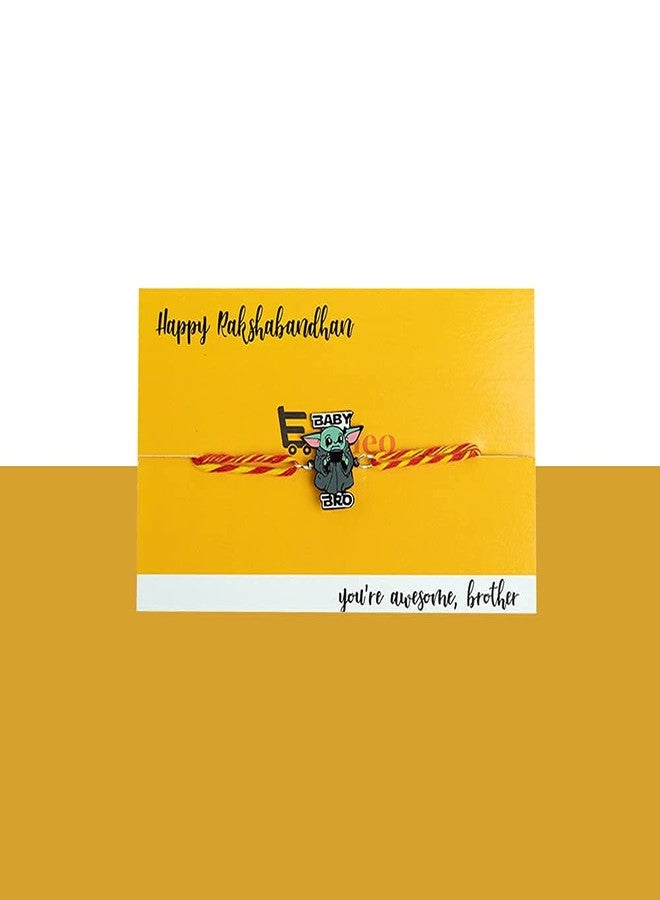 EITHEO BABY BRO YODA Rakhi for Brother & Sisters Rakshabandhan Gifts - Image 3
