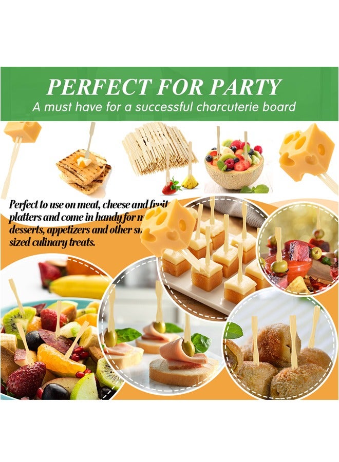 300Pcs Mini Bamboo Dessert Forks,Disposable Fruit Appetizer Forks for Party Wedding and Home  - Image 5