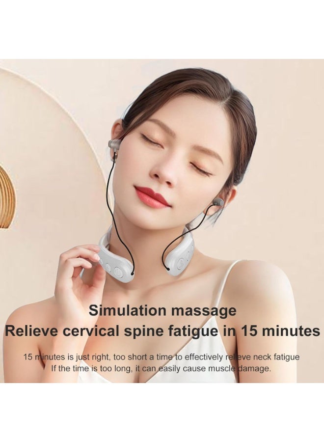 CMGTYYD Neck Massager Cordless | Neck Relax Massager with Headphones Neck Tension Reliever,Travel Massager Adjustable Wireless Neck Massager for Deep Tissue for Home and Outdoor Travel - Image 3