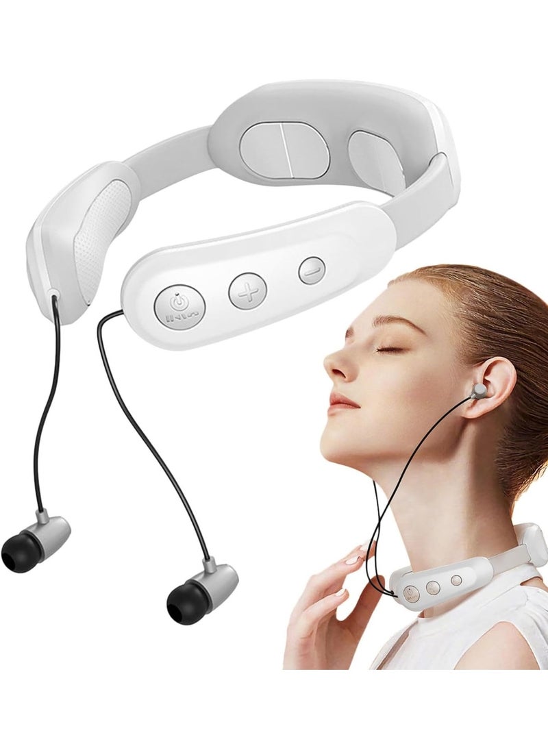 CMGTYYD Neck Massager Cordless | Neck Relax Massager with Headphones Neck Tension Reliever,Travel Massager Adjustable Wireless Neck Massager for Deep Tissue for Home and Outdoor Travel - Image 1