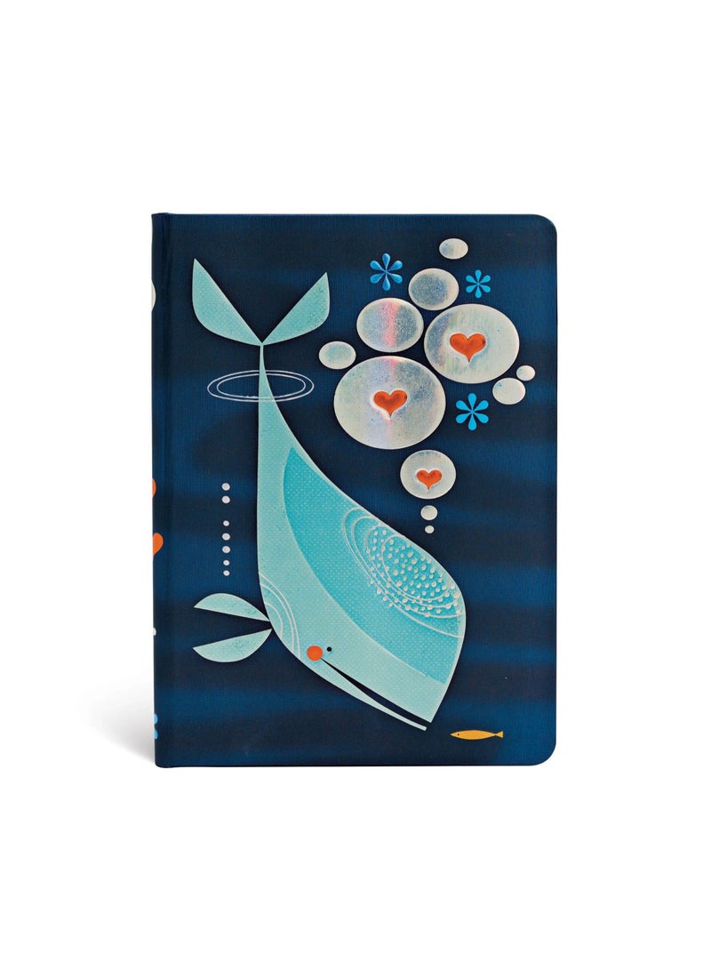Paperblanks Whale and Friend Tracy Walker’s Animal Friends Midi Lined Elastic Band 176pages 85gsm Notebook - Image 1