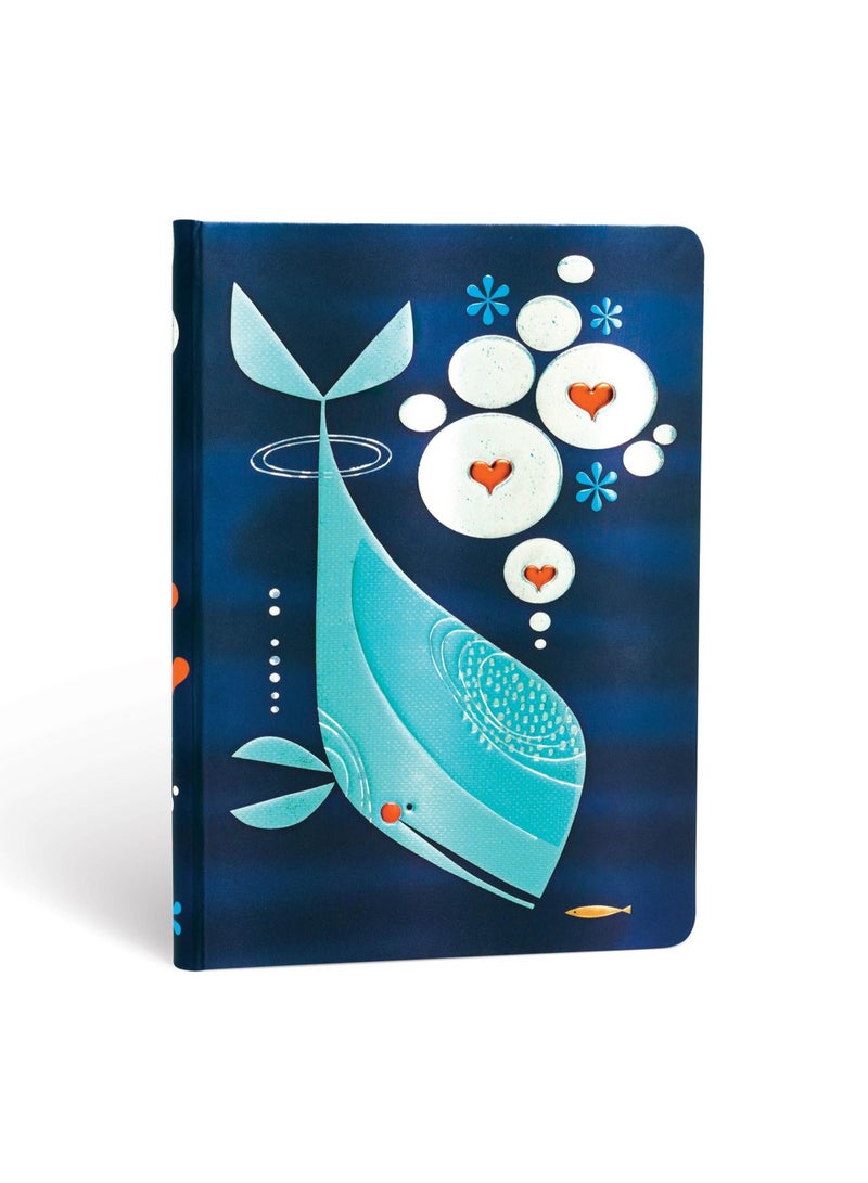 Paperblanks Whale and Friend Tracy Walker’s Animal Friends Midi Lined Elastic Band 176pages 85gsm Notebook - Image 2