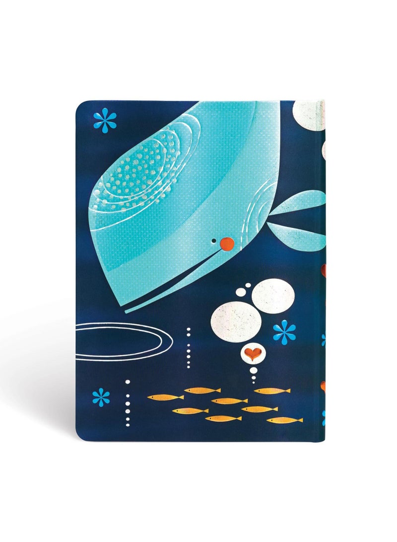 Paperblanks Whale and Friend Tracy Walker’s Animal Friends Midi Lined Elastic Band 176pages 85gsm Notebook - Image 3