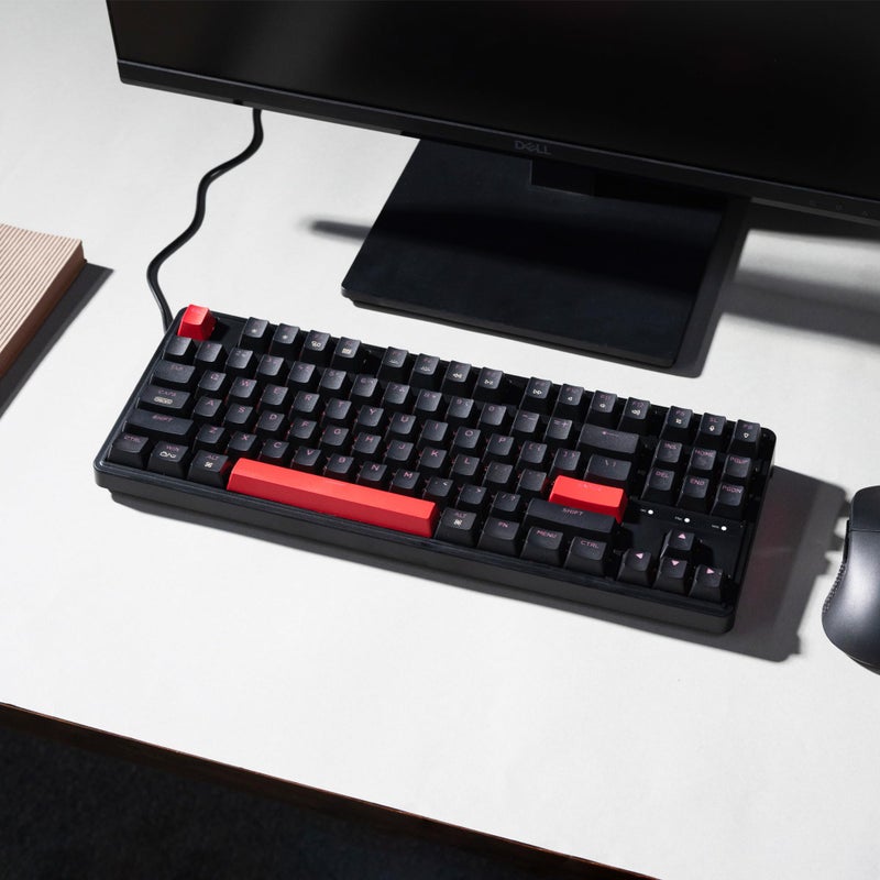 Keychron C3 Pro QMK/VIA Custom Gaming Keyboard, Programmable 87 Keys Compact TKL Layout Gasket Mount, Red LED Backlight Wired Mechanical Keyboard with Brown Switches for Mac/Windows/Linux - Image 2