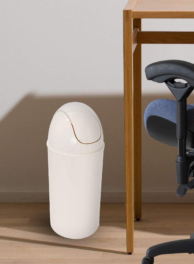 Umbra 1.25 Gallon Mini Waste Can with Removable Swing-Top Lid - Small Garbage Bin for Kitchen, Bathroom, Bedroom, Office - Compact Trash Can Fit Under Tables & Counters - Linen - Image 4