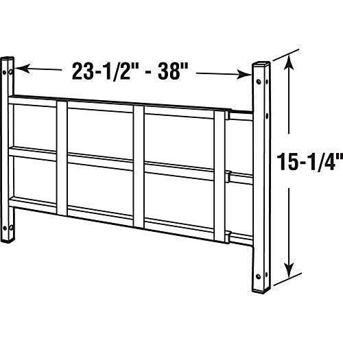 Defender Security Segal 9179775 16 in, Carbon Steel, Black, Fixed 3-Bar Window Grill, 15-1/4 in.H x 23-1/2 in-38 in.W - Image 2