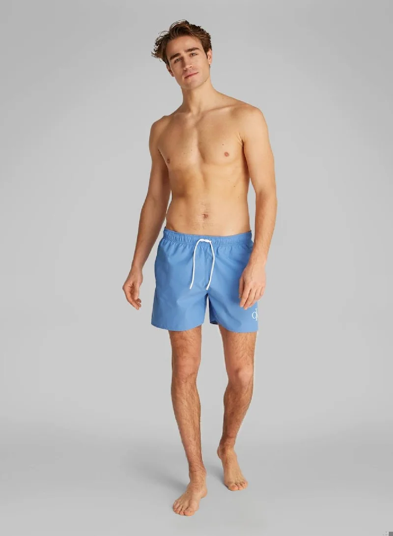 Calvin Klein Jeans Medium Drawstring Swim Shorts - CK Monogram