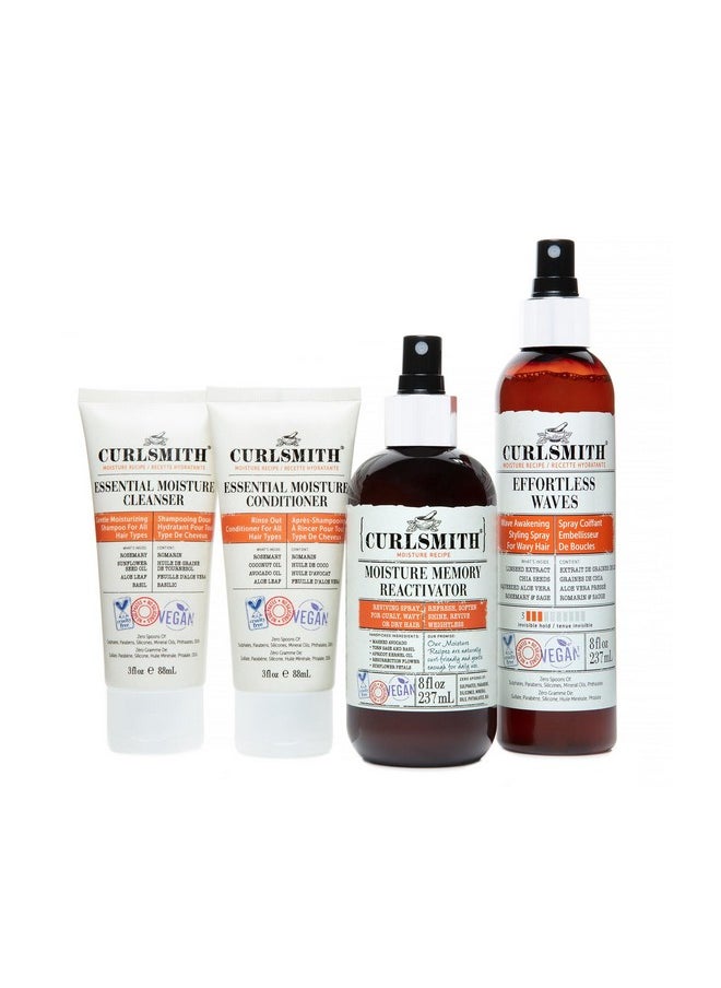 CURLSMITH - Wavy Wash Day Discovery Kit | Complete Wash Day Kit, Perfect For People With Type 2 Curls | Cleanse, Control Frizz, Nourish & Hydrate Hair To Enhance Natural Waves  - Image 2