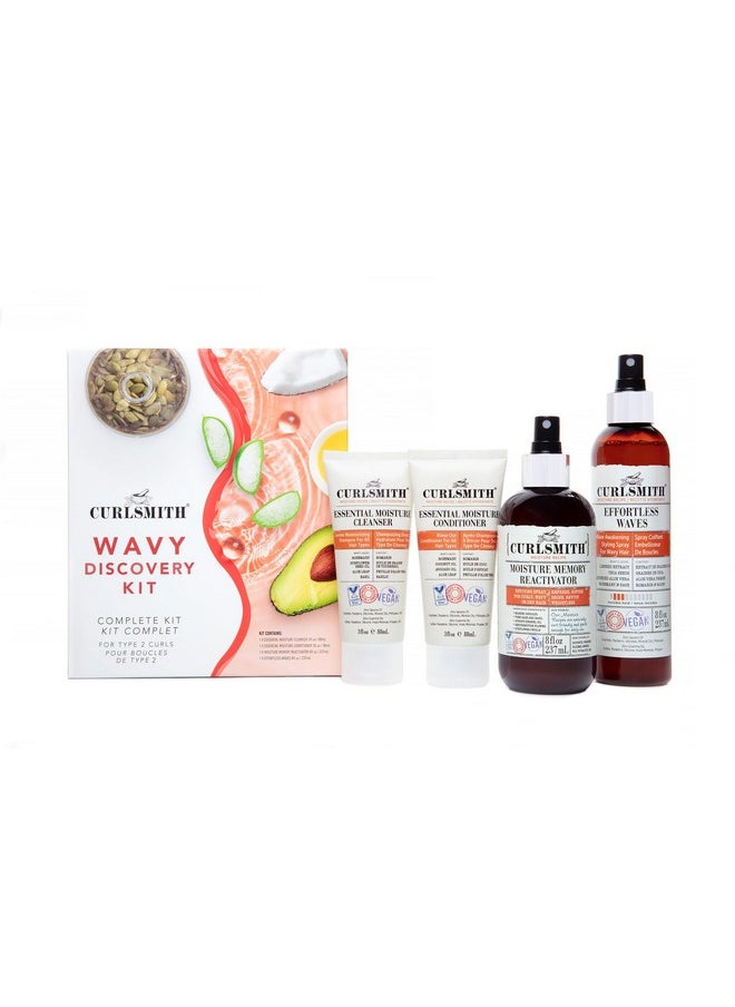 CURLSMITH - Wavy Wash Day Discovery Kit | Complete Wash Day Kit, Perfect For People With Type 2 Curls | Cleanse, Control Frizz, Nourish & Hydrate Hair To Enhance Natural Waves  - Image 1
