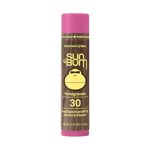 Sun Bum SPF 30 Sunscreen Pomegranate Lip Balm - Moisturizing Aloe Vera and Vitamin E - Vegan and Cruelty Free - Broad Spectrum UVA/UVB Lip Protection - 0.15 oz Stick - Image 1
