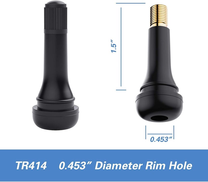 CKAuto TR414 Rubber Snap-in Tire Valve Stem - 100 pcs/bag - Image 4