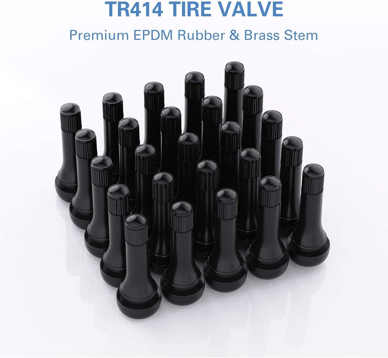 CKAuto TR414 Rubber Snap-in Tire Valve Stem - 100 pcs/bag - Image 5