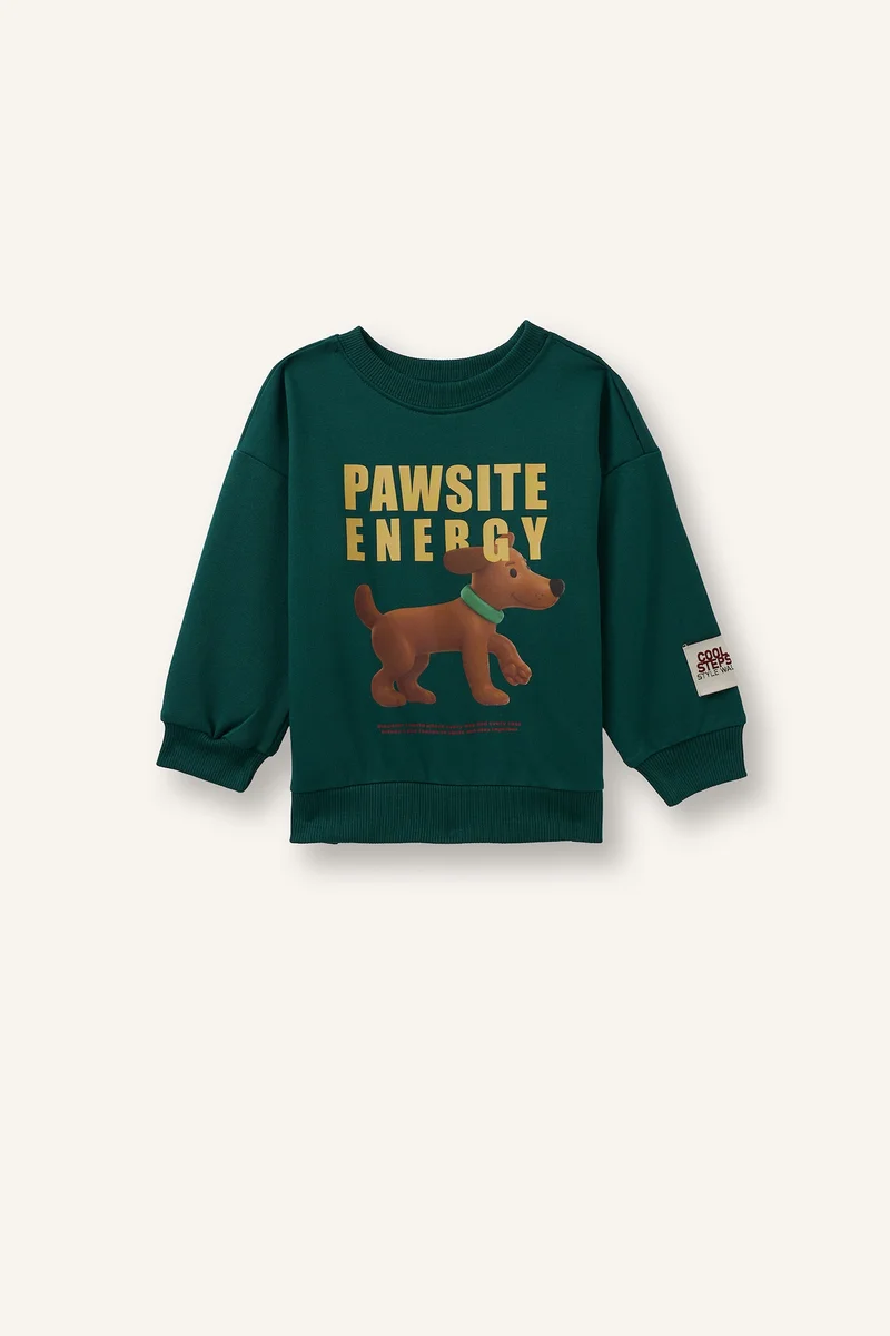 Defacto Oversize Fit Animal Print Sweatshirt