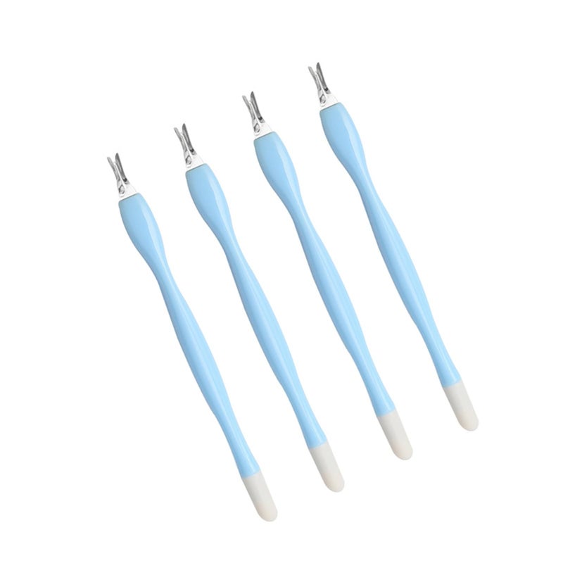 ONESWI 4 Pcs Cuticle Trimmer Pusher Remover, Rubber Tip Gentle on Nail Bed, Stainless Steel Cuticle Remover, Manicure Tool for Fingernails - Image 2