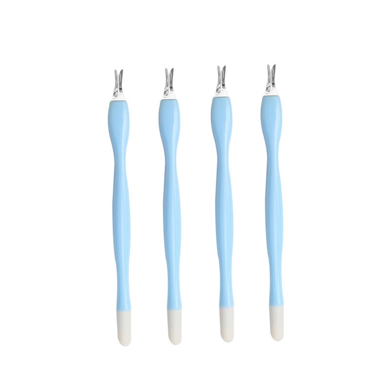 ONESWI 4 Pcs Cuticle Trimmer Pusher Remover, Rubber Tip Gentle on Nail Bed, Stainless Steel Cuticle Remover, Manicure Tool for Fingernails - Image 4