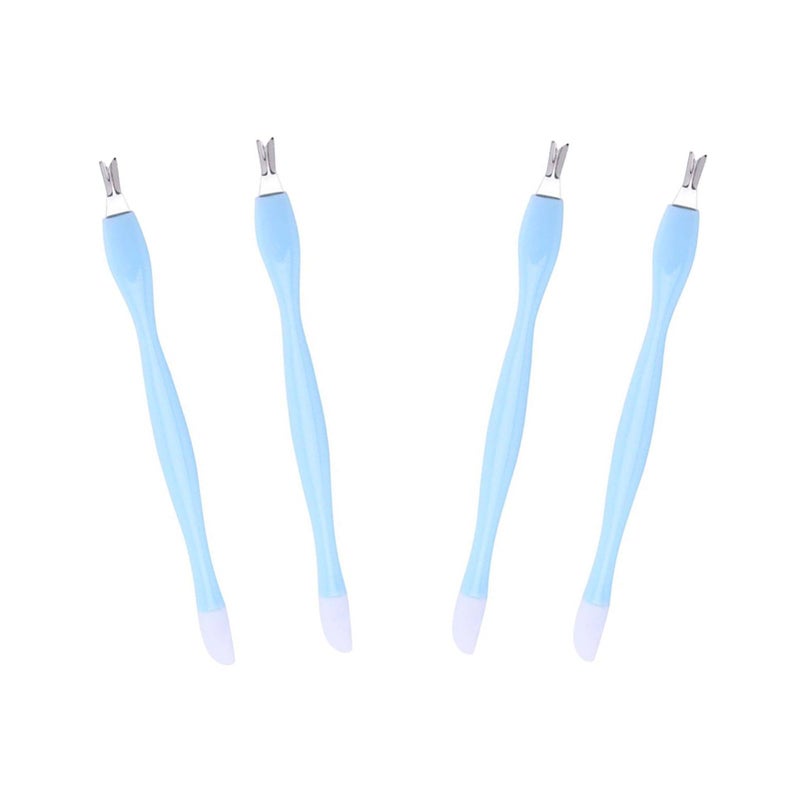 ONESWI 4 Pcs Cuticle Trimmer Pusher Remover, Rubber Tip Gentle on Nail Bed, Stainless Steel Cuticle Remover, Manicure Tool for Fingernails - Image 1