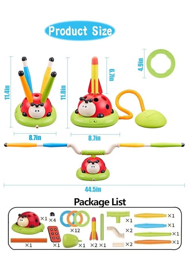 Realfrog 3 in 1 Musical Jump, Toss Ring Game Toy and Stomping Launch Rocket Launcher for Kids Outdoor Toys with Remote Control, Indoor Outside Toys for Kids Ages 3-8 Toys for Ages 5-7 8-13 Kids Gifts - Image 5