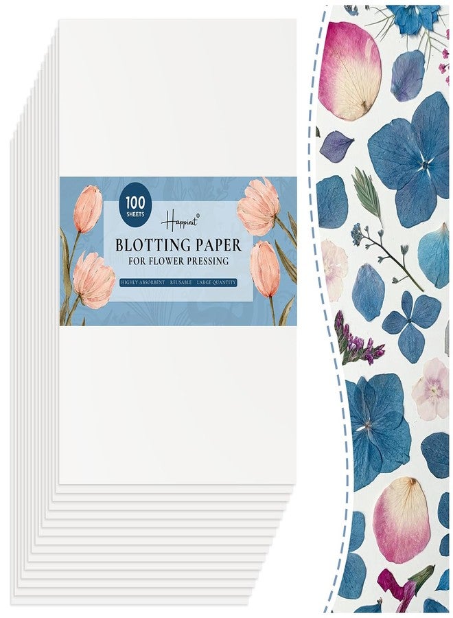Happinit 100 A4 Size Blotting Papers for Herbarium Craft, Large Blotter Paper for Herbarium & Flower Press, Working with Pressing Kit for Adults (100) - Image 1