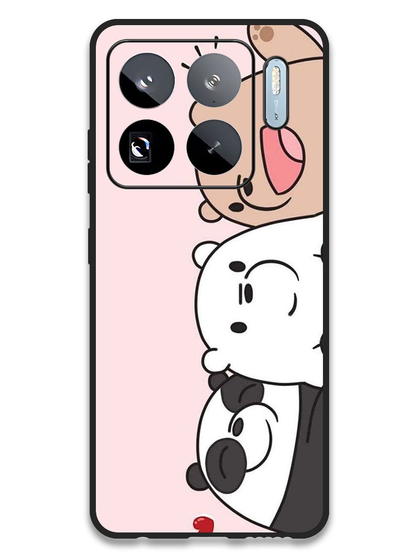 Theodor Case Compatible with Xiaomi 15S Pro 6.73 Inch Protection Shockproof Bumper Cover Three Friends Panda - Image 1