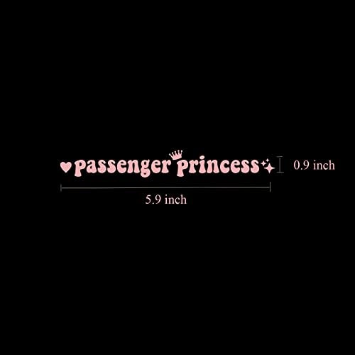 ColisPar Passenger Princess Sticker Funny Car Stickers Decal Decor Truck Cute Car Accessories for Rearview Mirror Window JDM Vinyl Letter Decals for Men Women Girls Cute Queen - Pink - Image 2