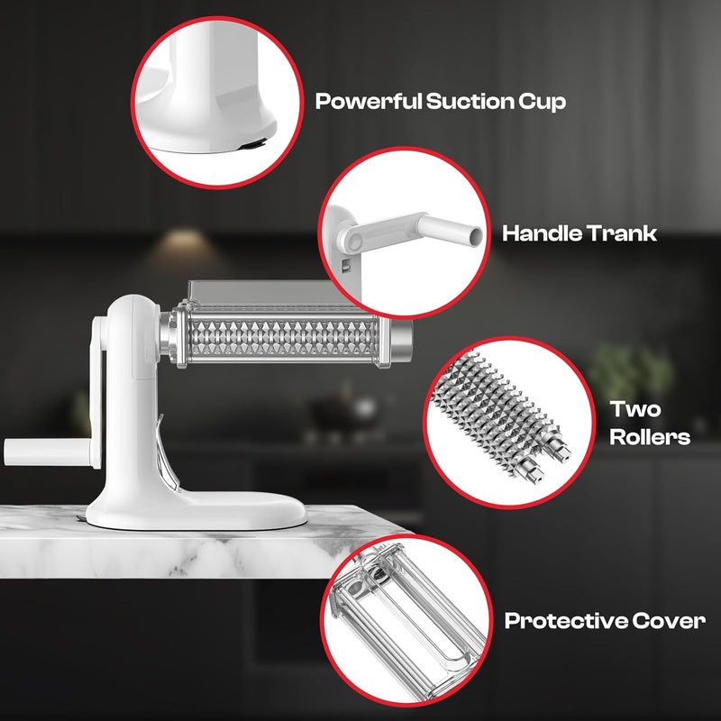 Cofun Manual Meat Tenderizer Tool, Meat Tenderizer Machine with Stainless Steel Gear, Steak Flatten Cuber Rolling Meat Poultry Tenderizer, Meat Tenderizer Kitchen Tool - Image 5