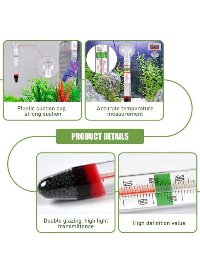 غنافوتو موازين حرارة لأحواض الأسماك، موازين حرارة رقمية لأحواض الأسماك، جهاز اختبار عالي الدقة بتصميم واضح سهل القراءة - Image 2