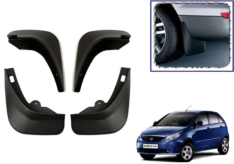 AUTOVEA Plastic Mud Flaps (Pack of 4) Compatible with Tata Indica Vista - Image 1