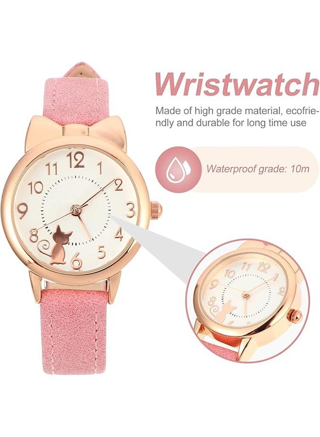 Multifunction Girls Quartz Watch with Adorable Cat Design for Students - Image 3