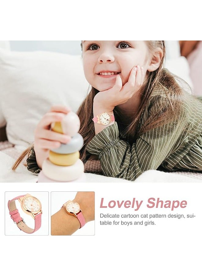Multifunction Girls Quartz Watch with Adorable Cat Design for Students - Image 4