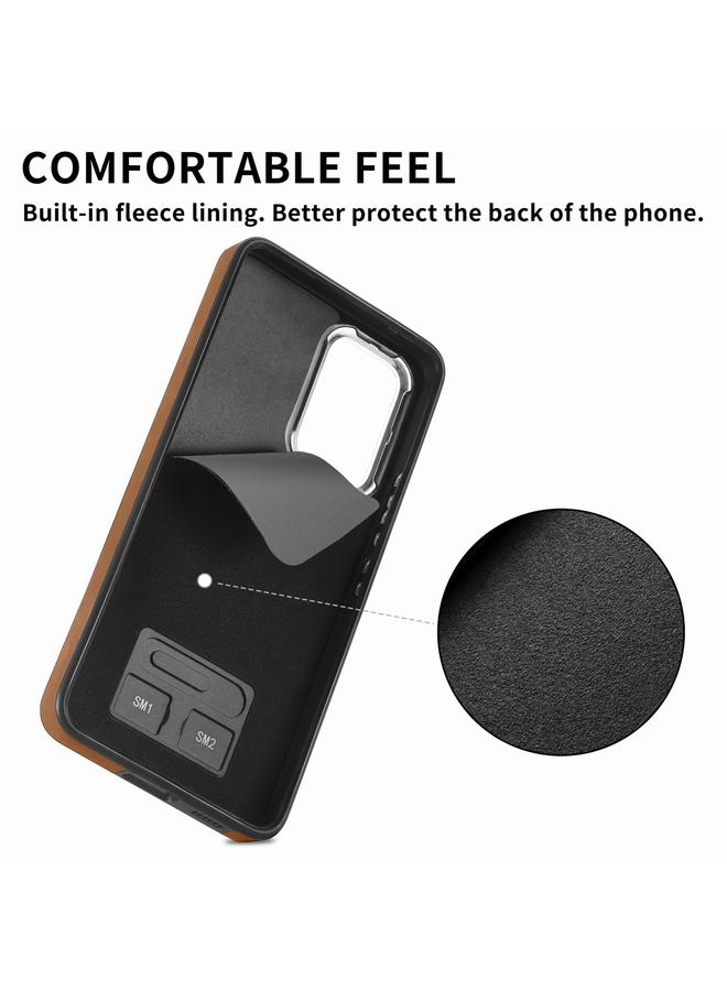 إيروريكس جراب لهاتف Samsung Galaxy A53 5G مصنوع من الجلد المطلي بالكهرباء مع حلقة للبطاقات ومحفظة هاتف - Image 3