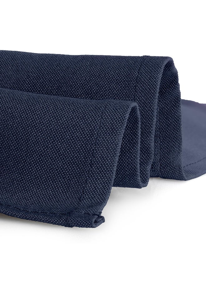 Gee Di Moda Rectangle Tablecloth - 70 x 120 Inch Navy Blue - Heavy Duty Washable Polyester - For 6 or 8 Foot Rectangular Table - Image 3