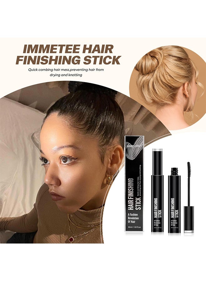 Immetee Hair Finishing Stick, Non Greasy and Non Sticky Small Broken Hair Finishing Cream, Refreshing Hair Wax Stick for Frizz and Flyaway, Hair Gel 30ml - Image 2
