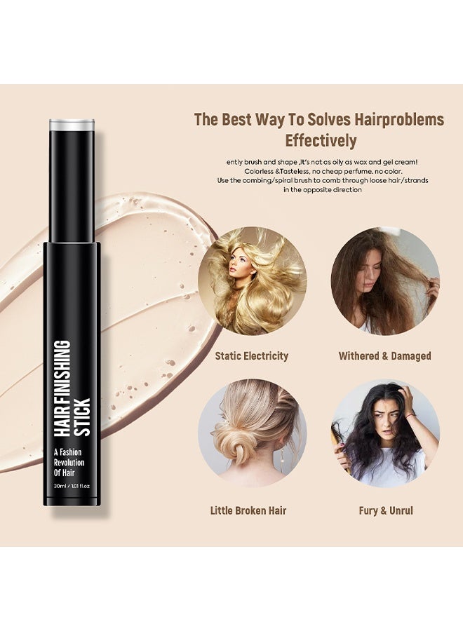 Immetee Hair Finishing Stick, Non Greasy and Non Sticky Small Broken Hair Finishing Cream, Refreshing Hair Wax Stick for Frizz and Flyaway, Hair Gel 30ml - Image 5