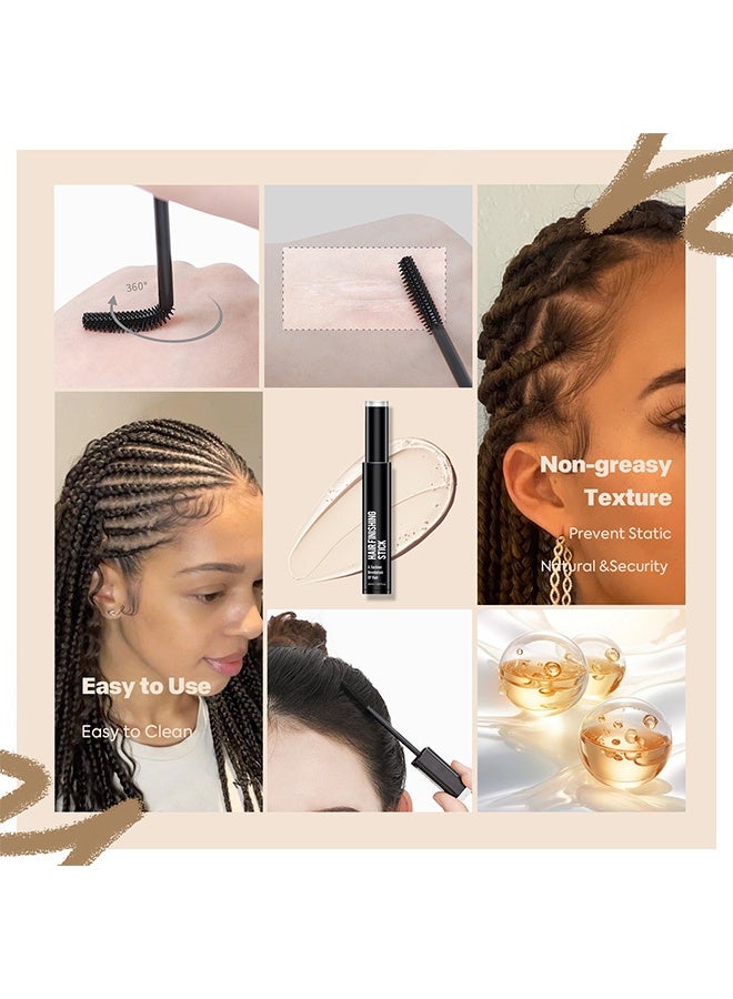 Immetee Hair Finishing Stick, Non Greasy and Non Sticky Small Broken Hair Finishing Cream, Refreshing Hair Wax Stick for Frizz and Flyaway, Hair Gel 30ml - Image 4