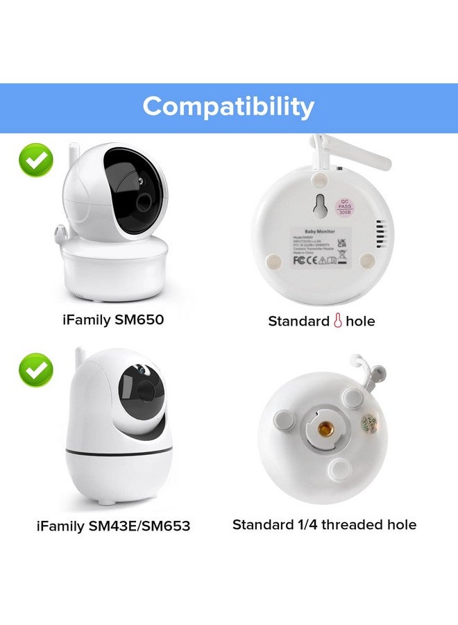 wochel Adhesive Baby Monitor Mount for iFamily SM650/SM653/SM43E, Sturdy and Stable Baby Camera Stand with Adjustable Angle for iFamily Baby Monitor - Image 2