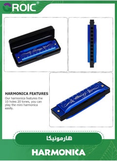 Harmonica, C Key Blues Harmonica for Beginners and Adults, 10 Holes Mouth Organ Blues Harp Diatonic Harmonica,Children Musical Instrument(Blue) - pzsku/ZF45D7D5CB2BAD78FC82AZ/45/_/1710221158/1be54351-2905-43dd-ae2b-a1fed4e6f4f2