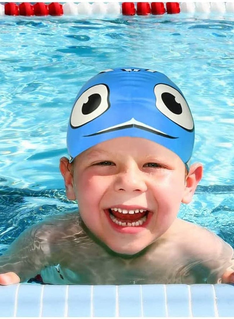 SPORT Silicone High Elastic Kids Swim Cap For Boys And Girls Waterproof Children Diving Cartoon Cap For Long And Short Hair - Image 4