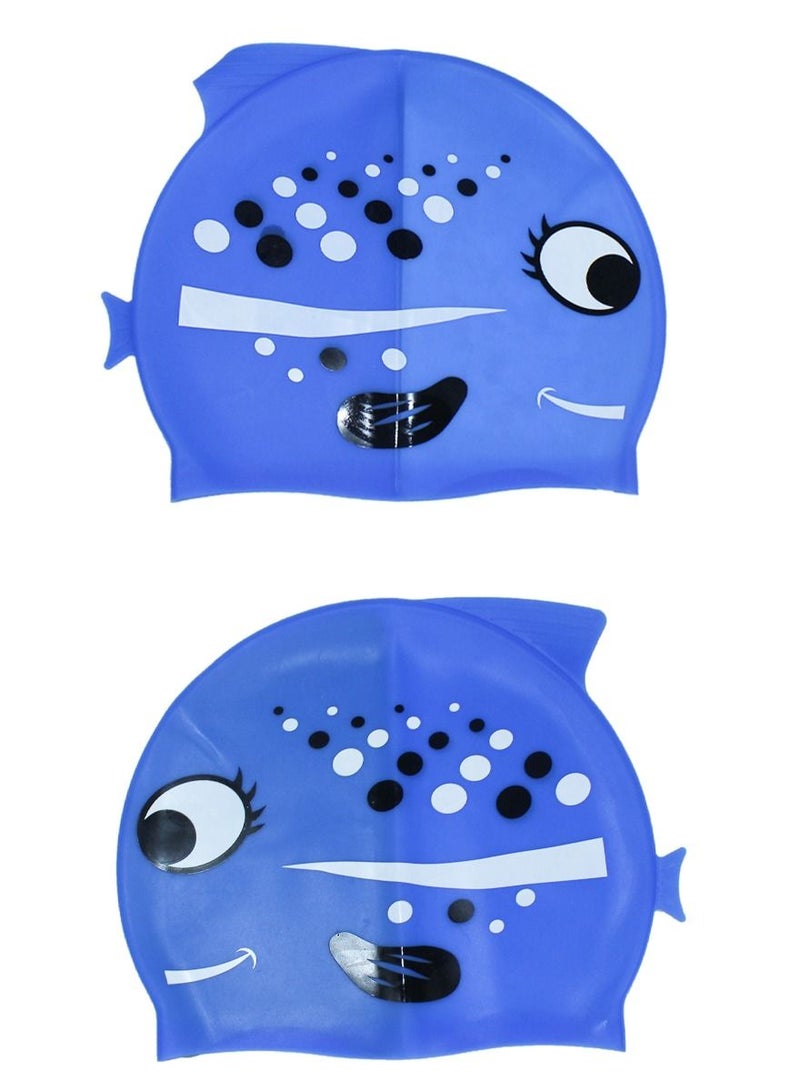 SPORT Silicone High Elastic Kids Swim Cap For Boys And Girls Waterproof Children Diving Cartoon Cap For Long And Short Hair - Image 3