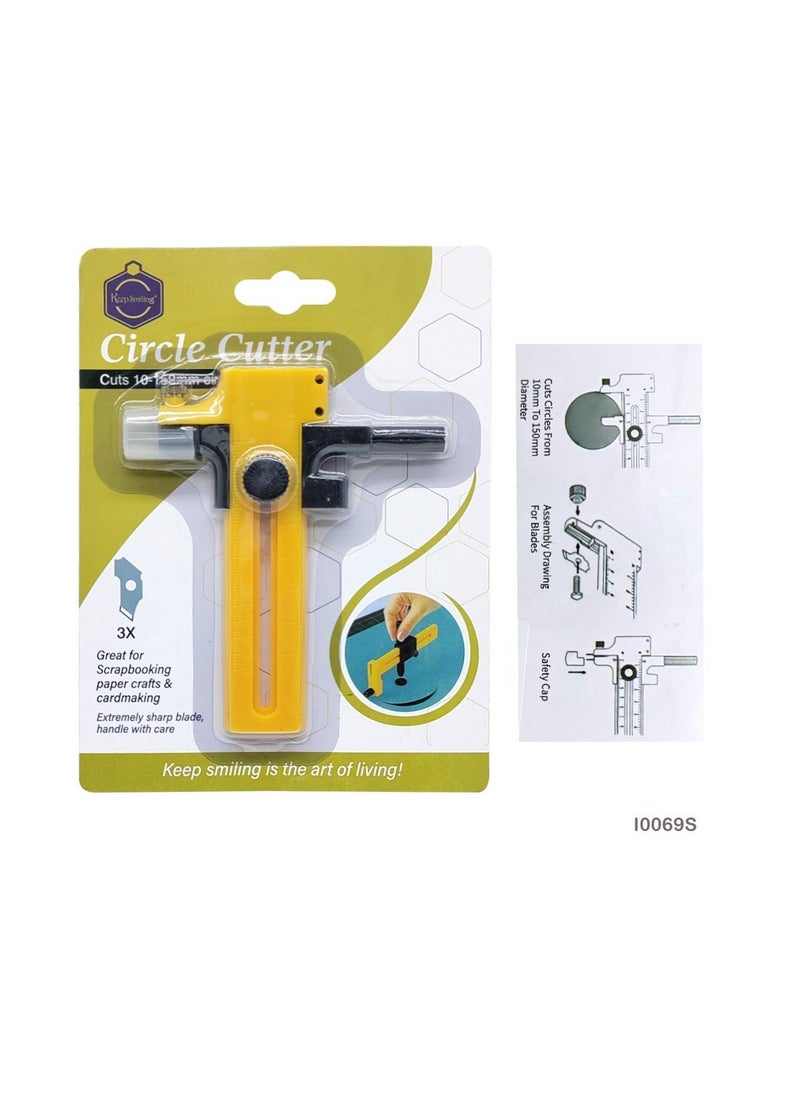 Keep Smiling Arts Compass 10mm-150mm Circle Cutter for Precise and Smooth Cuts Ideal for Crafting and DIY Projects  - Image 1