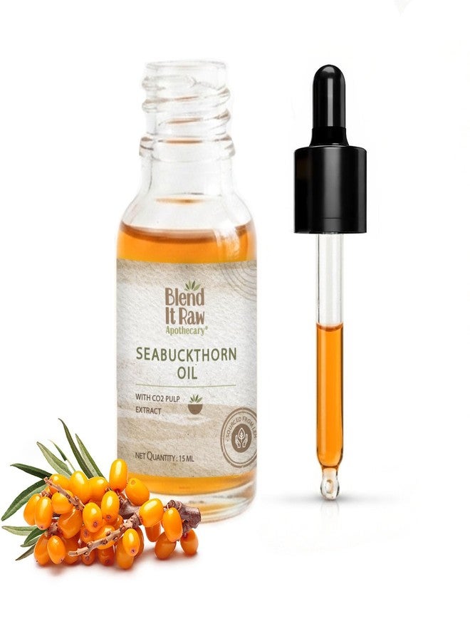 Blend It Raw Apothecary زيت لب نبق البحر الخام من بلند إت، 15 مل، مستخلص بثاني أكسيد الكربون من التوت البري في ليه - زيت للوجه لإشراقة البشرة | يفتح لون البشرة | يعالج أضرار أشعة الشمس ويرطب البشرة الجافة - Image 1