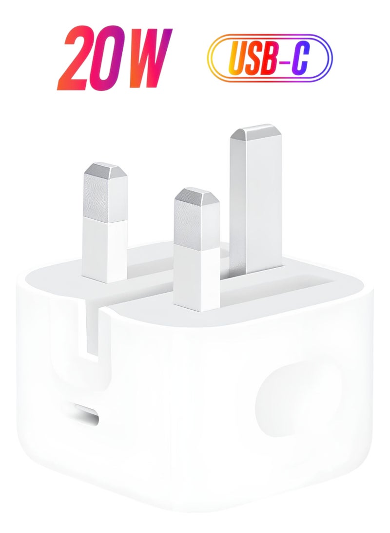 MR. 20W USB-C Fast Charger for iPhone & iPad – Compact Travel Adapter with PD Fast Charging, Universal Compatibility & Safety Protection  - Image 1