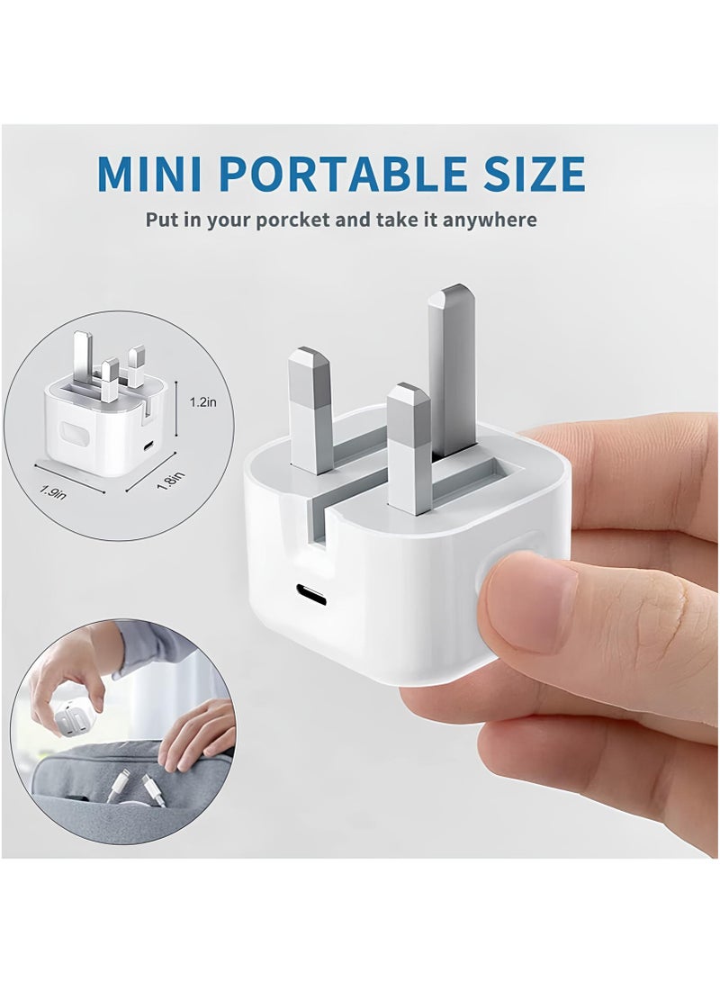 MR. 20W USB-C Fast Charger for iPhone & iPad – Compact Travel Adapter with PD Fast Charging, Universal Compatibility & Safety Protection  - Image 4
