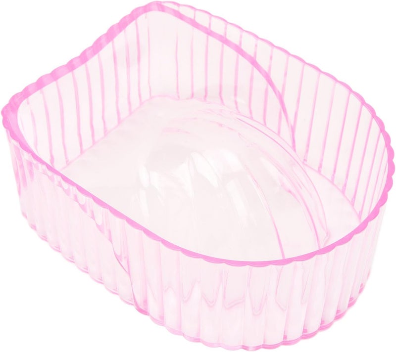 ZJchao 2 PCS Nail Soak Bowl Manicure Bowl Nail Art Polish Remove Wash Soaker Tray with Swirling Liquid for Nail Treatment Cuticle Care Acrylic Hand Spa Tool (Transparent Pink) - Image 5