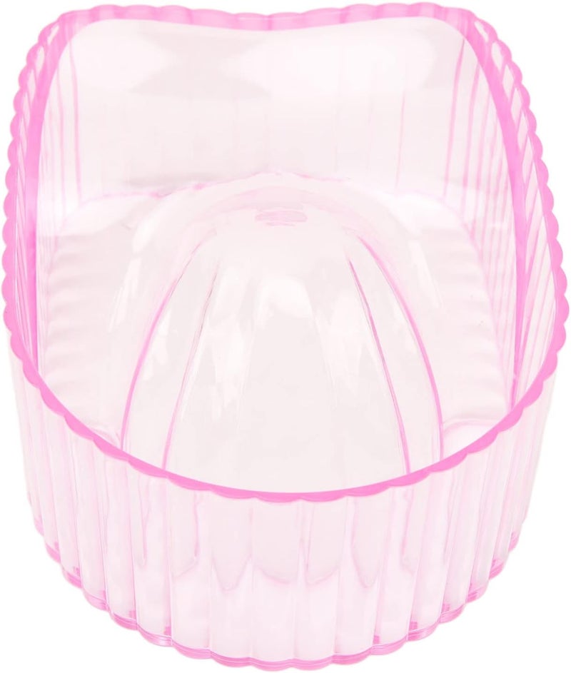 ZJchao 2 PCS Nail Soak Bowl Manicure Bowl Nail Art Polish Remove Wash Soaker Tray with Swirling Liquid for Nail Treatment Cuticle Care Acrylic Hand Spa Tool (Transparent Pink) - Image 4