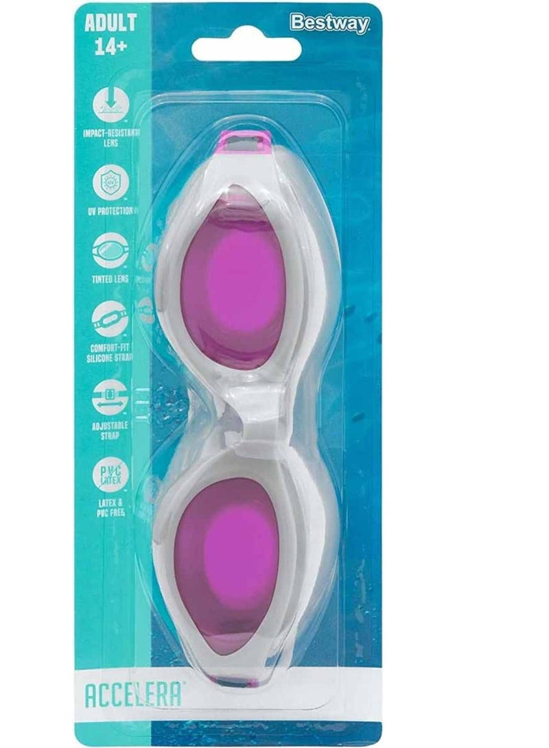 Bestway Axelera Adult Swimming Goggles, Shockproof Lenses and UV Protection, Comfortable and Adjustable - 1 Piece, Random Pick 26-21077 - Image 5