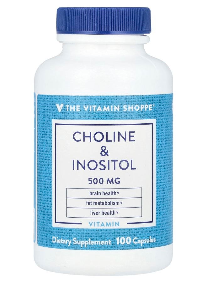 The Vitamin Shoppe - Choline & Inositol  500 mg 100 Capsules - Image 1