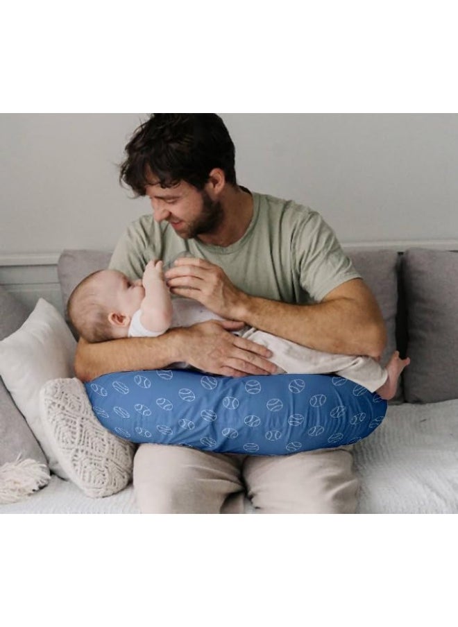 Kidz Klub Kidz Klub Goal R Nursing Pillow -100% Cotton Printed Kids Design -Nursing Support for Breastfeeding, Bottle Feeding, and Bonding- Size : 60 x 58 x 15cm  - Image 5