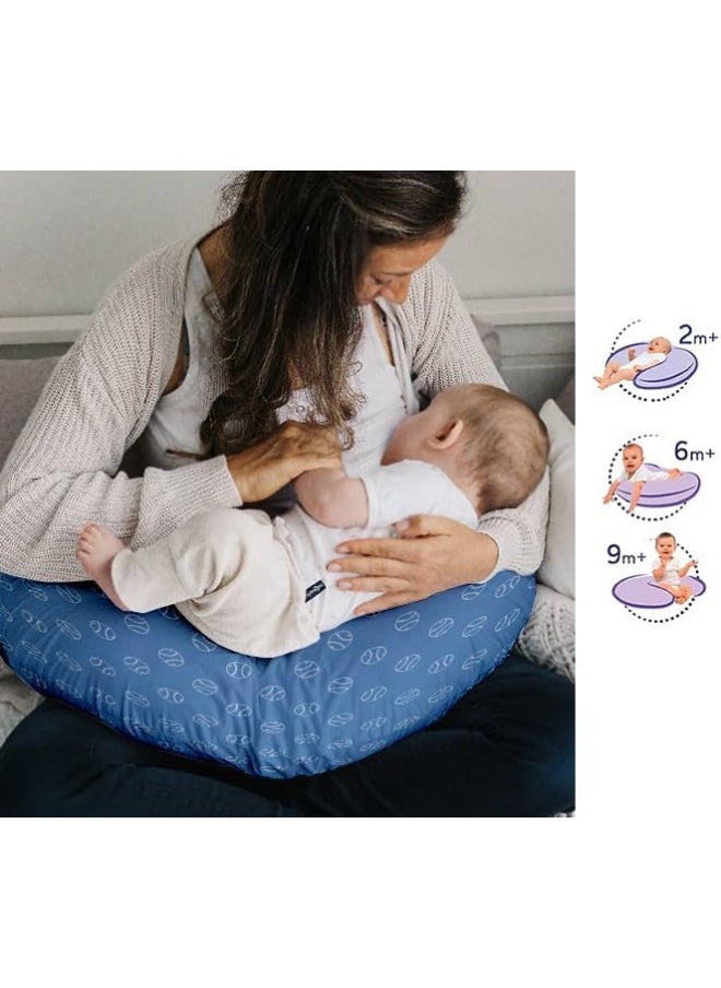 Kidz Klub Kidz Klub Goal R Nursing Pillow -100% Cotton Printed Kids Design -Nursing Support for Breastfeeding, Bottle Feeding, and Bonding- Size : 60 x 58 x 15cm  - Image 4