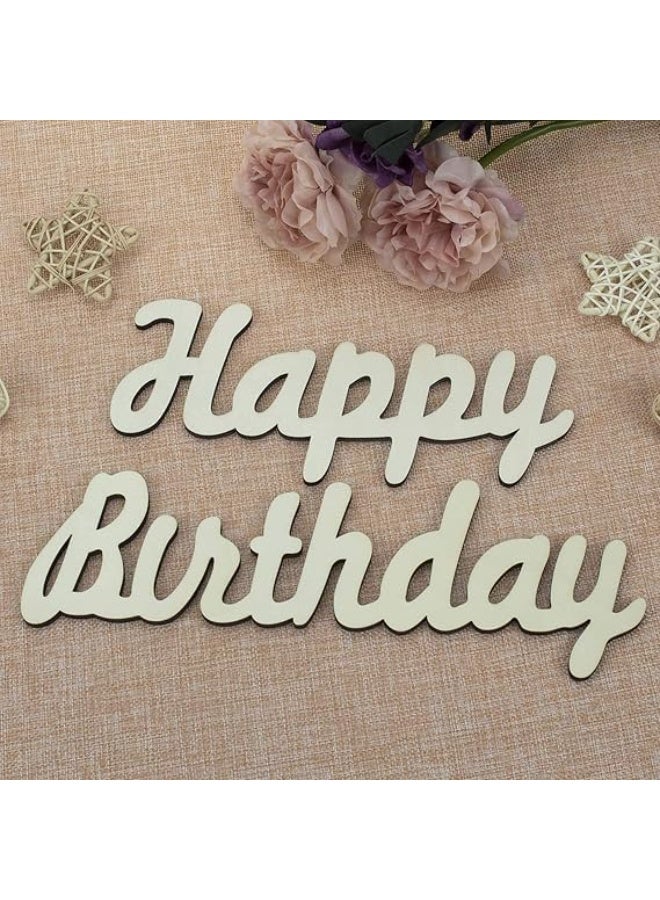 Happy Birthday Wooden Sign, Vintage Wall Decor Wood Color Happy Birthday Letters Sign Birthday Party Decoration Backdrop Wall Photo Prop - Image 3