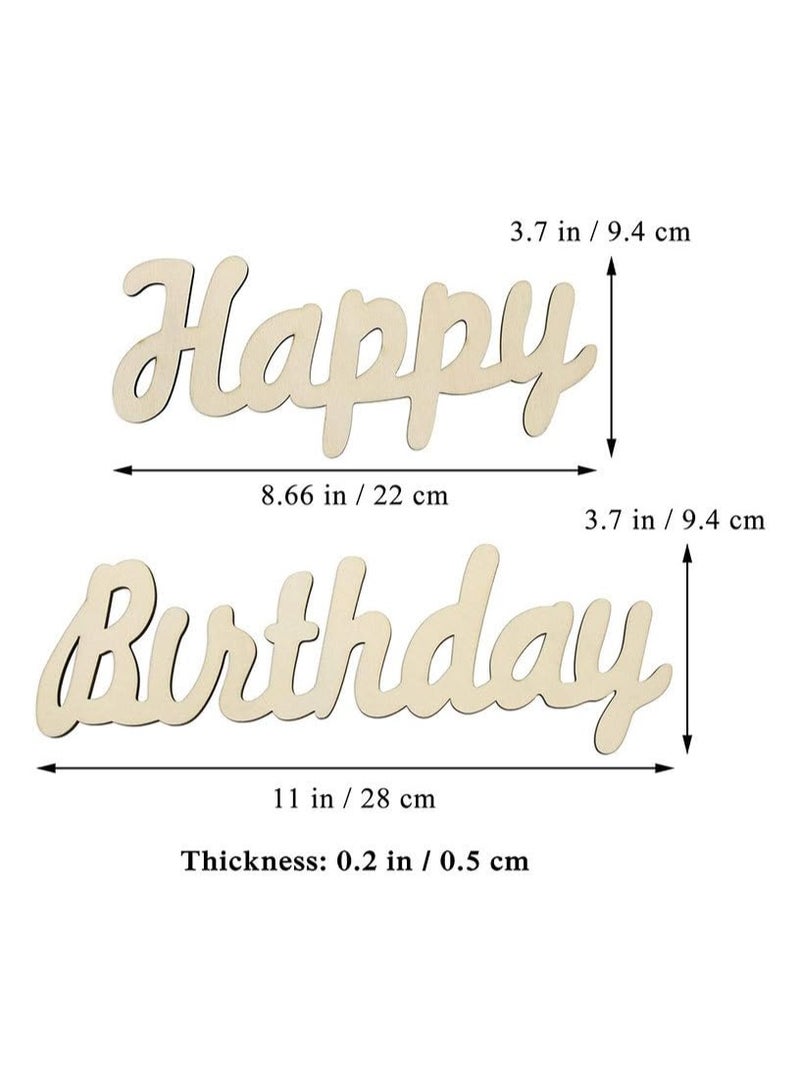 Happy Birthday Wooden Sign, Vintage Wall Decor Wood Color Happy Birthday Letters Sign Birthday Party Decoration Backdrop Wall Photo Prop - Image 4